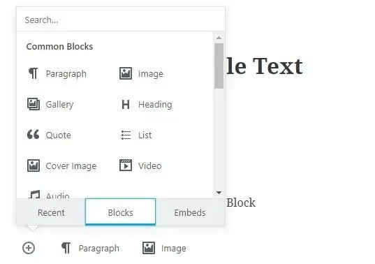WordPress editor