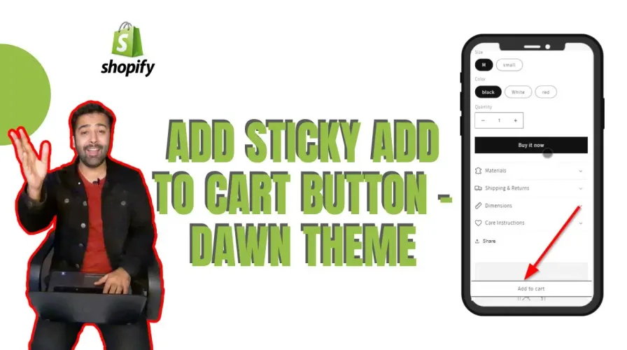 Add Sticky Add To Cart Button – Dawn Theme Shopify