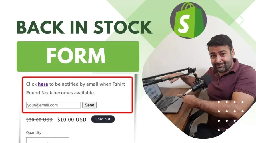 Back In Stock Notification Form On Shopify – Without Any APP