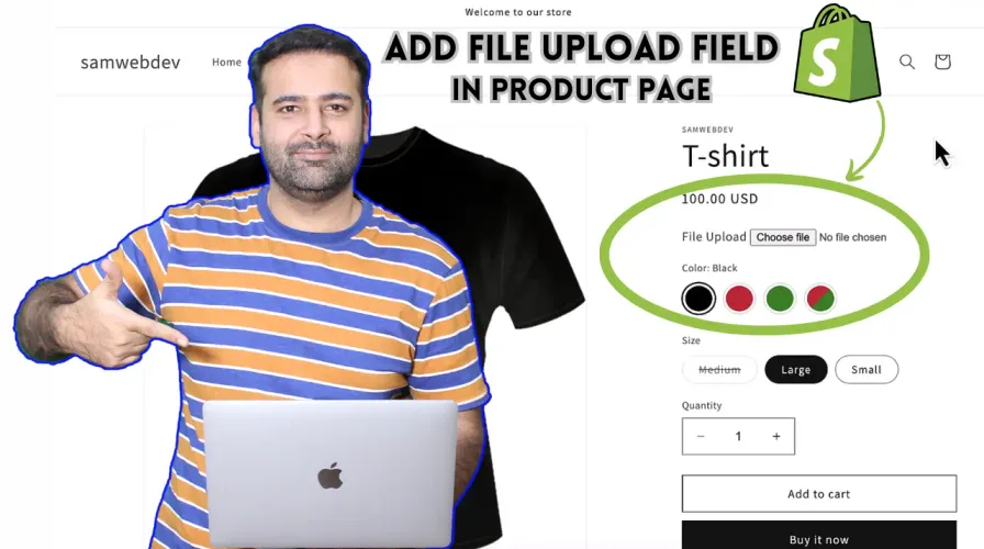 Create Custom File Upload Product Option Shopify