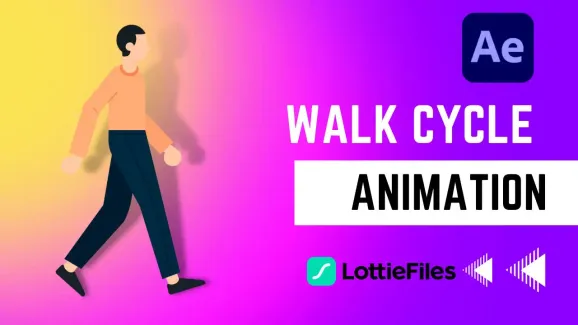 Image related to how to build walk cycle lottie animation using adobe after effects