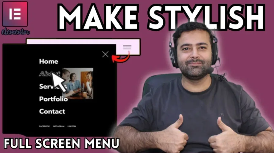 How To Make Stylish  Full-Screen Menu [Elementor]