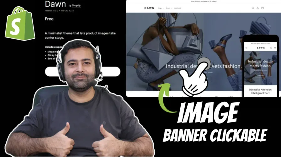 How To Make The Image Banner Clickable [Shopify]