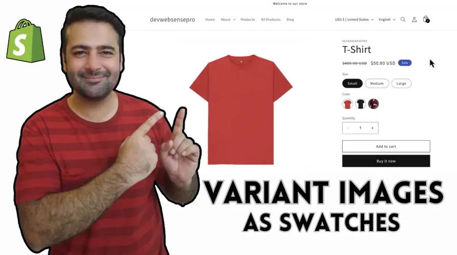 How To Use Variant Images As Swatches in Shopify?